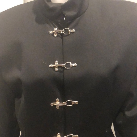 SOLD Vintage black military style jacket - Picture 3 of 6